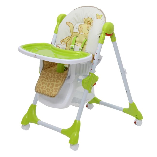 Стульчик для кормления Polini kids Disney baby 470 Король лев, зеленый